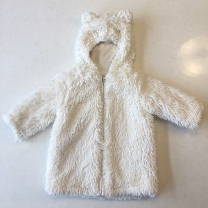 RH Baby & Child brand 12 month faux fur jacket